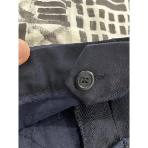 VTG GIANNI VERSACE COUTURE MENS DRESS PANTS NAVY BLUE 34x31 ITALY WOOL VGC!